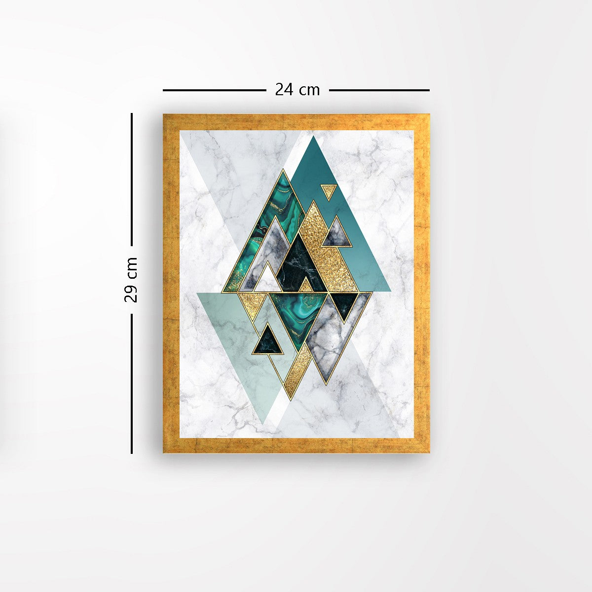 Quadro Decorativo MDF Emoldurado - Arte Multicolor 24x29cm com Moldura de Madeira 2cm