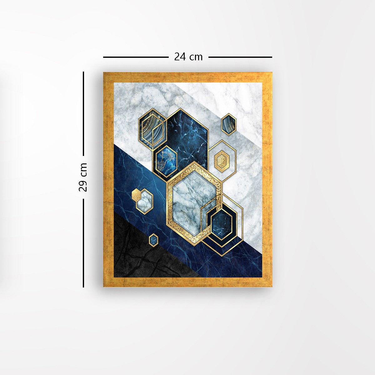 Quadro Decorativo MDF Emoldurado - Arte Multicolor 24x29cm com Moldura de Madeira 2cm