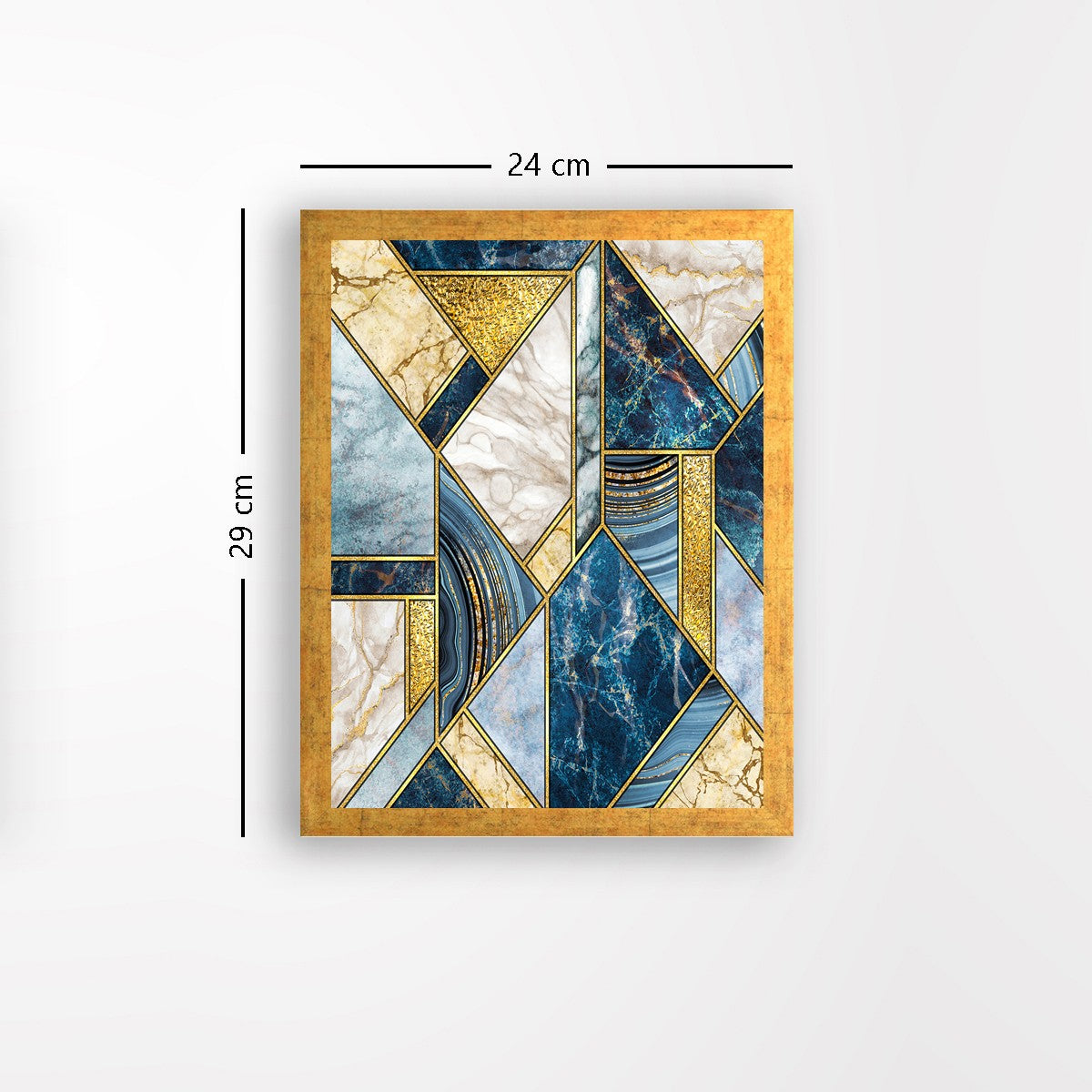 Quadro Decorativo MDF Emoldurado - Arte Multicolor 24x29cm com Moldura de Madeira 2cm