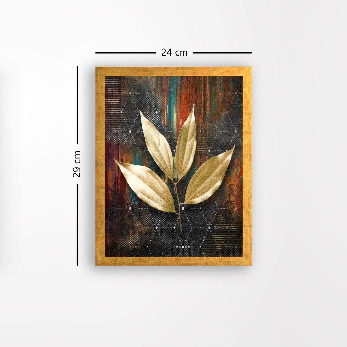 Quadro Decorativo MDF Emoldurado - Arte Multicolor 24x29cm com Moldura de Madeira 2cm