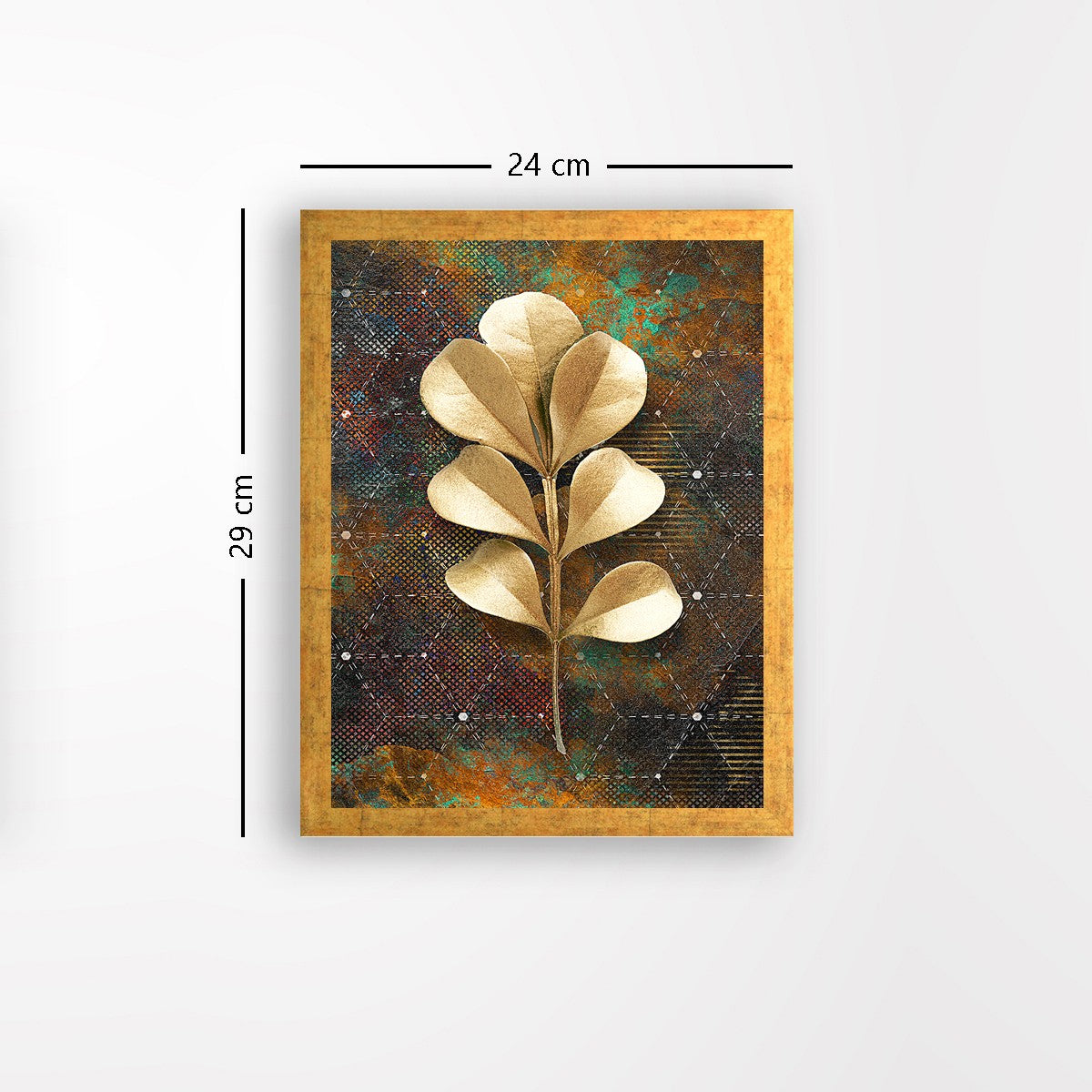 Quadro Decorativo MDF Emoldurado - Arte Multicolor 24x29cm com Moldura de Madeira 2cm