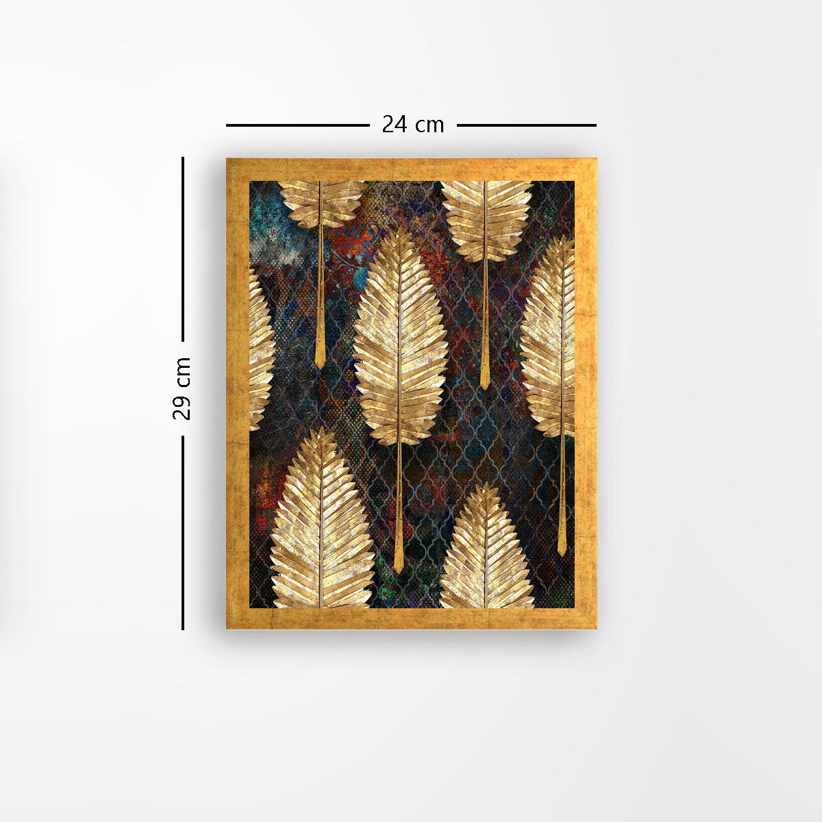 Quadro Decorativo MDF Emoldurado - Arte Multicolor 24x29cm com Moldura de Madeira 2cm