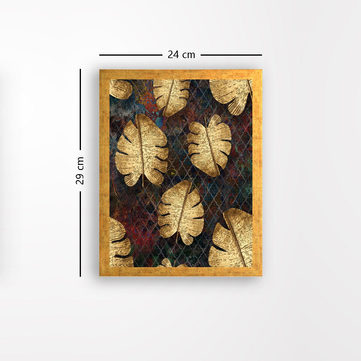 Quadro Decorativo MDF Emoldurado - Arte Multicolor 24x29cm com Moldura de Madeira 2cm