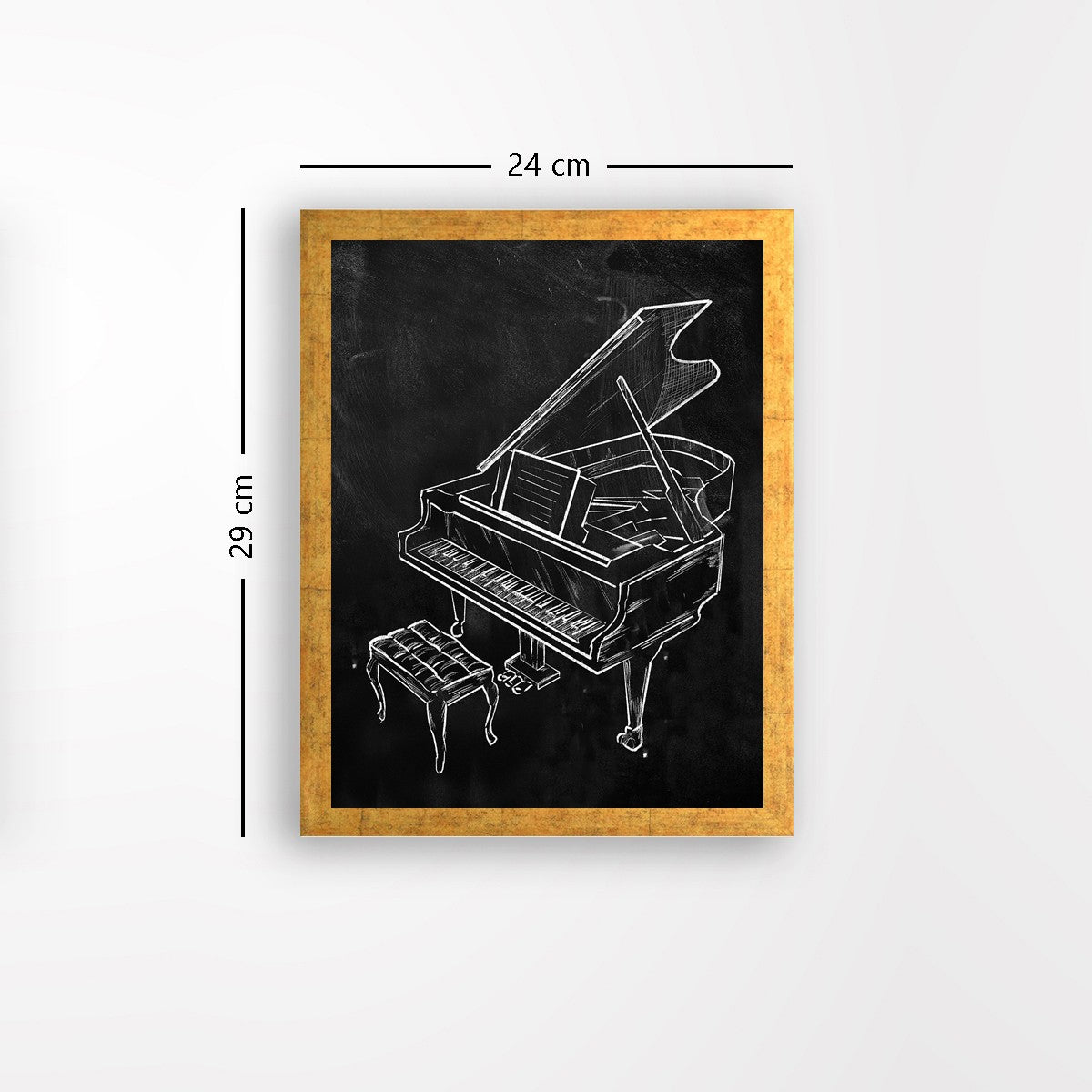 Quadro Decorativo MDF Emoldurado - Arte Multicolor 24x29cm com Moldura de Madeira 2cm