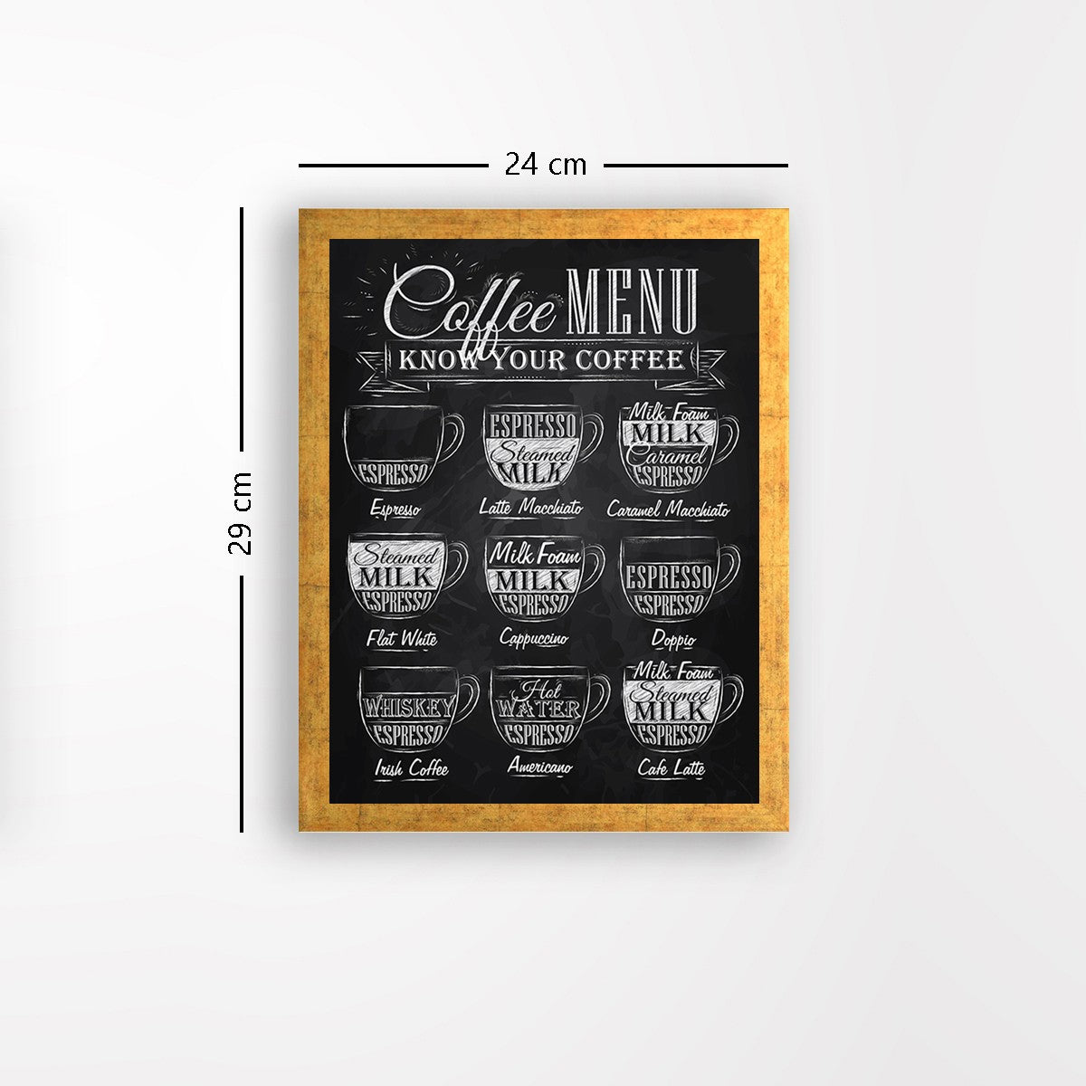 Quadro Decorativo MDF Emoldurado - Arte Multicolor 24x29cm com Moldura de Madeira 2cm