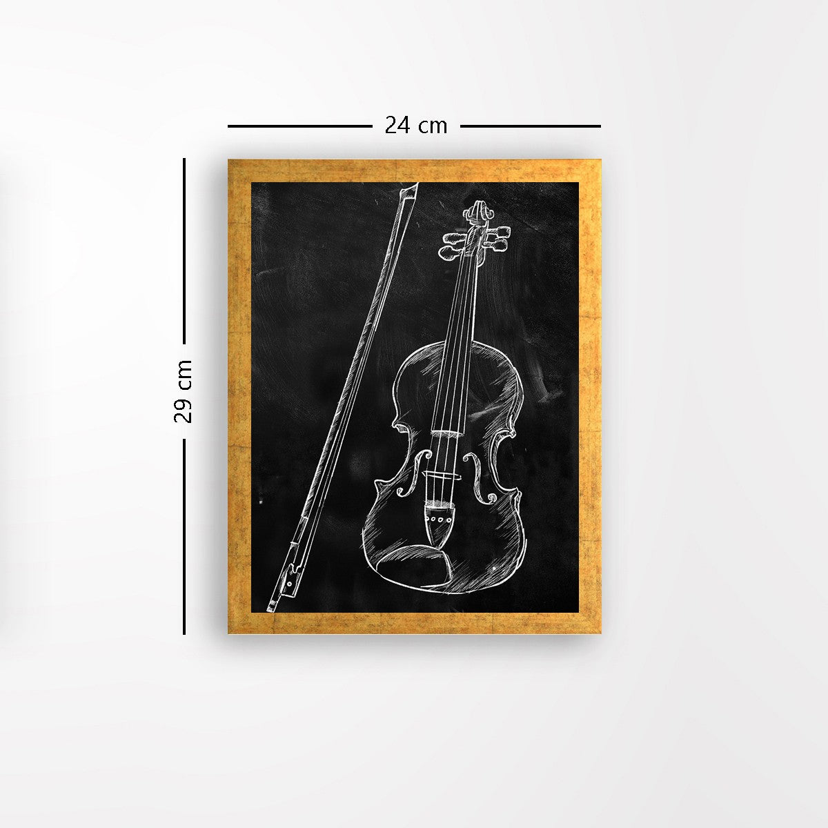 Quadro Decorativo MDF Emoldurado - Arte Multicolor 24x29cm com Moldura de Madeira 2cm