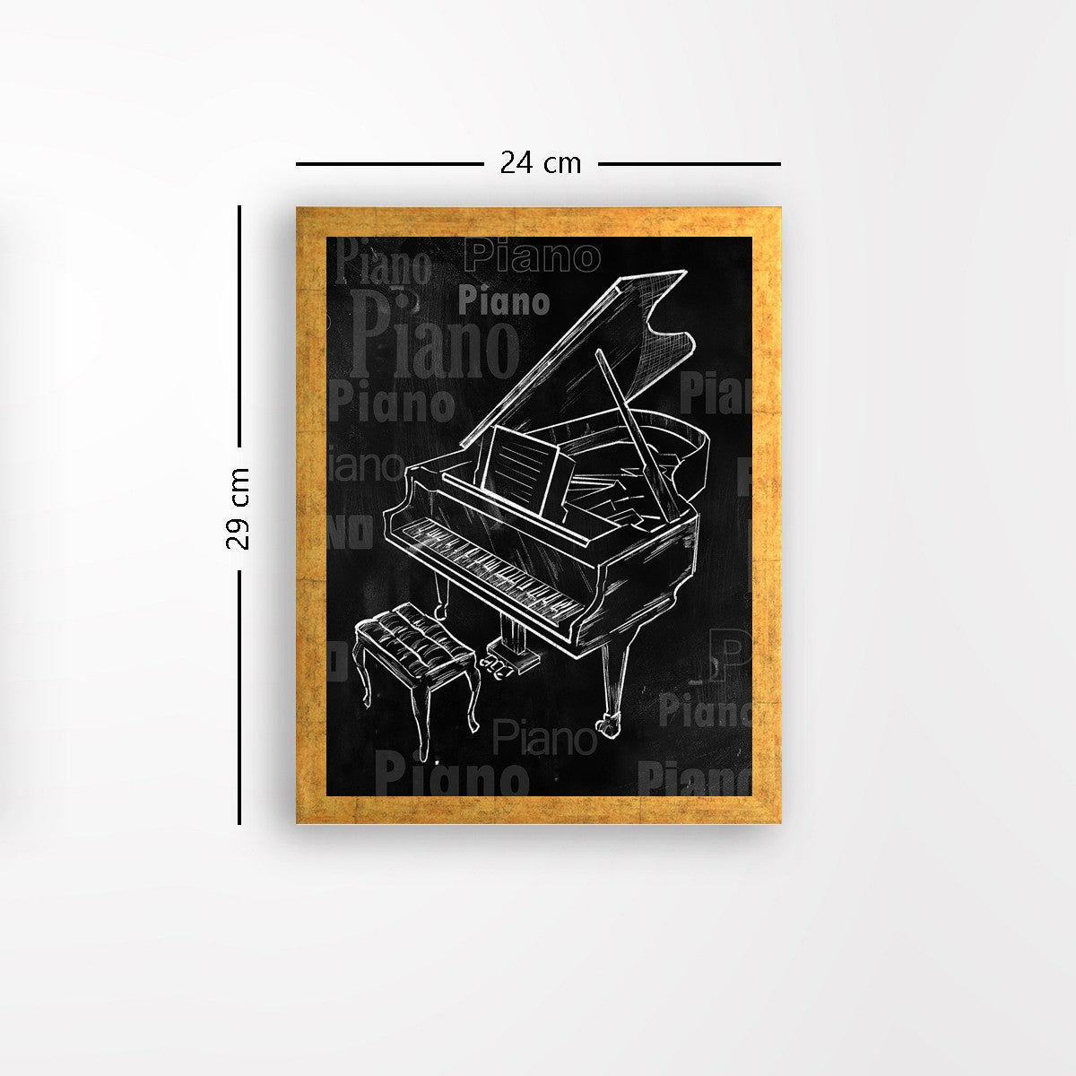 Quadro Decorativo MDF Emoldurado - Arte Multicolor 24x29cm com Moldura de Madeira 2cm