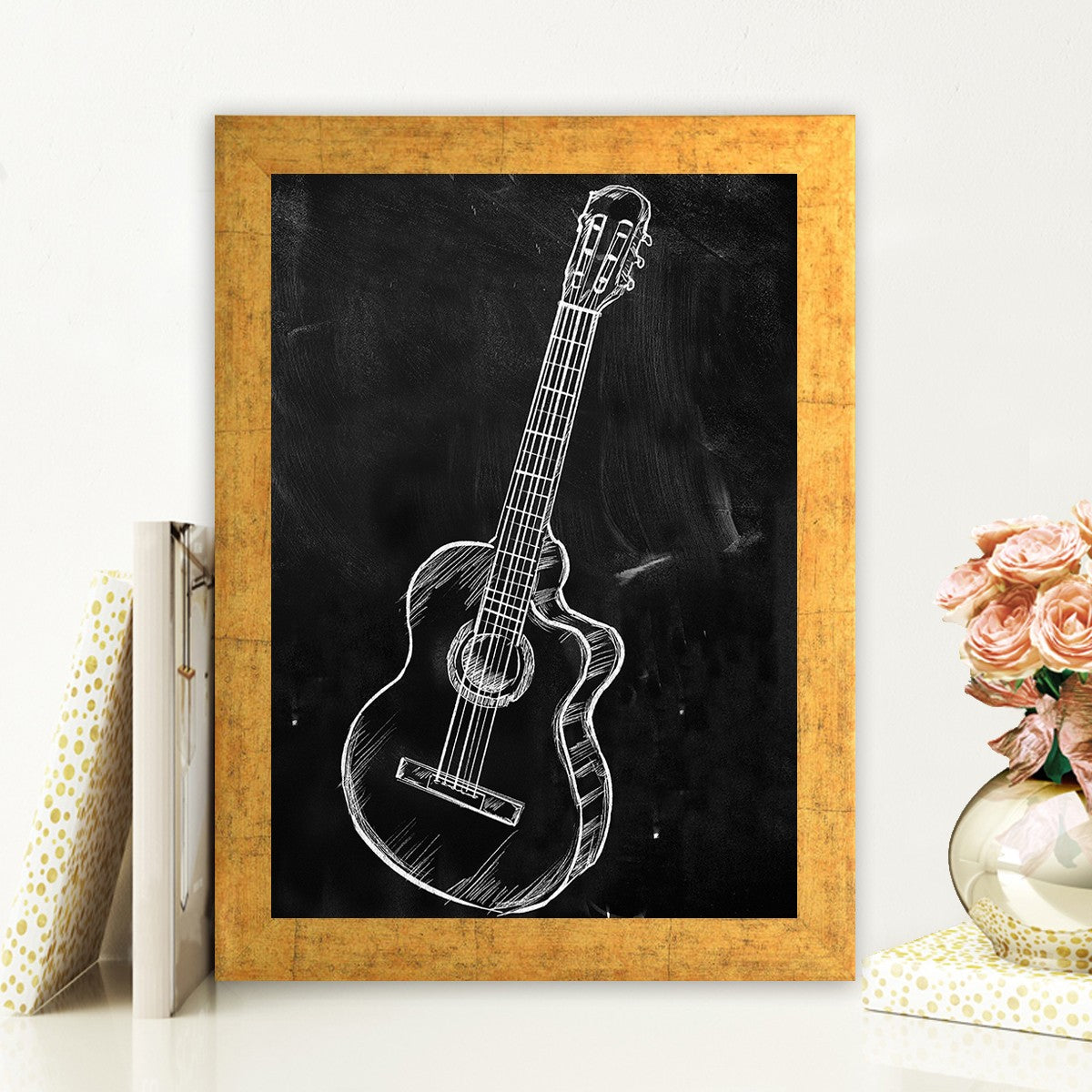 Quadro Decorativo MDF Emoldurado - Arte Multicolor 24x29cm com Moldura de Madeira 2cm