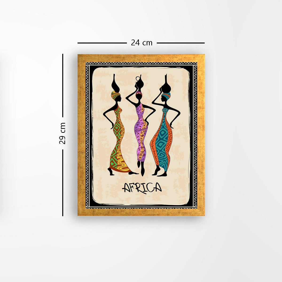 Quadro Decorativo MDF Emoldurado - Arte Multicolor 24x29cm com Moldura de Madeira 2cm