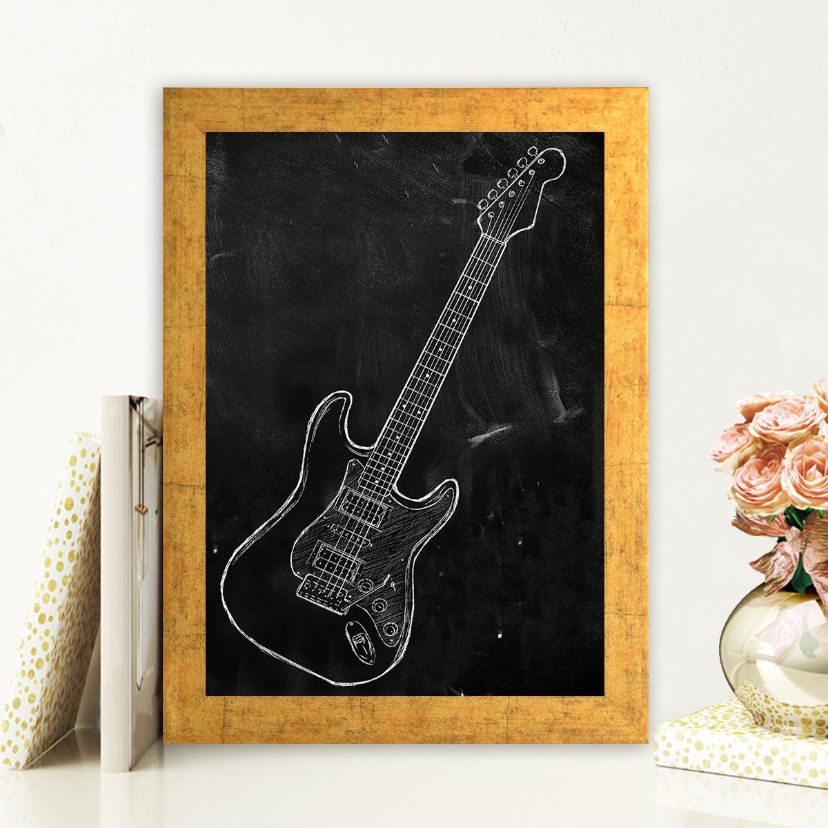 Quadro Decorativo MDF Emoldurado - Arte Multicolor 24x29cm com Moldura de Madeira 2cm