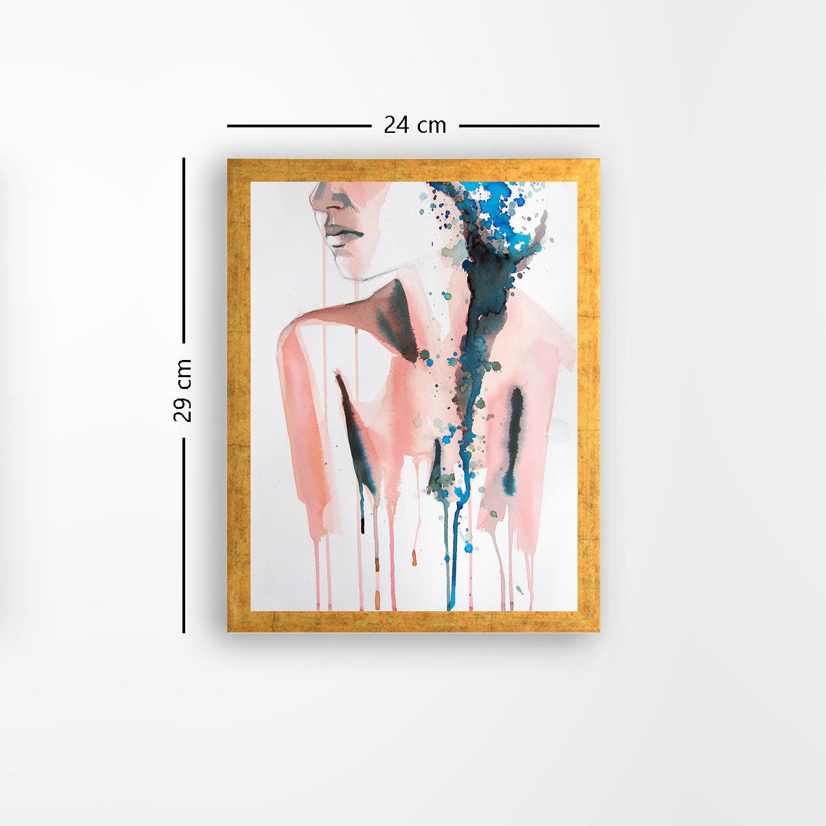 Quadro Decorativo MDF Emoldurado - Arte Multicolor 24x29cm com Moldura de Madeira 2cm