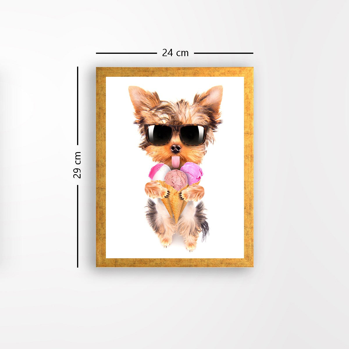 Quadro Decorativo MDF Emoldurado - Arte Multicolor 24x29cm com Moldura de Madeira 2cm