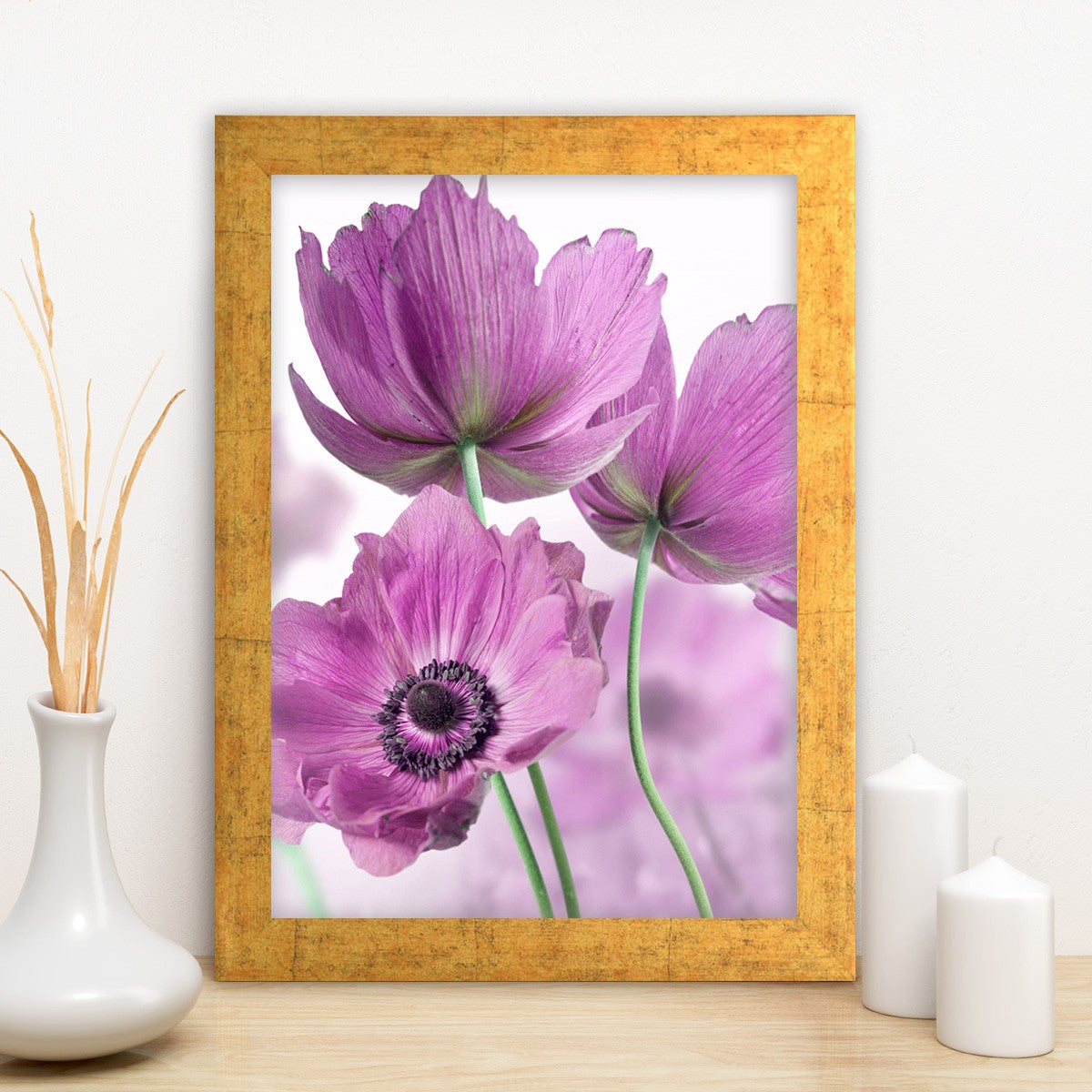 Quadro Decorativo MDF Emoldurado - Arte Multicolor 24x29cm com Moldura de Madeira 2cm