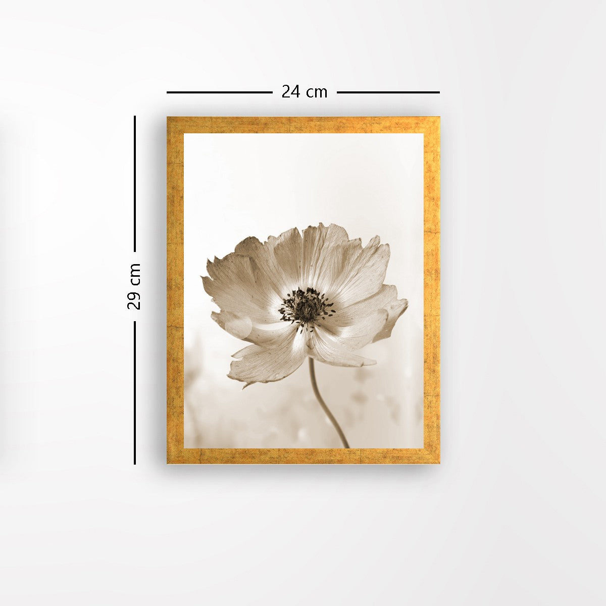 Pintura elegante emoldurada em MDF, 24 x 29 cm | Arte 100% MDF com moldura 100% madeira (2 cm de espessura) | Perfeito para decoração de casa e ideias para presentes