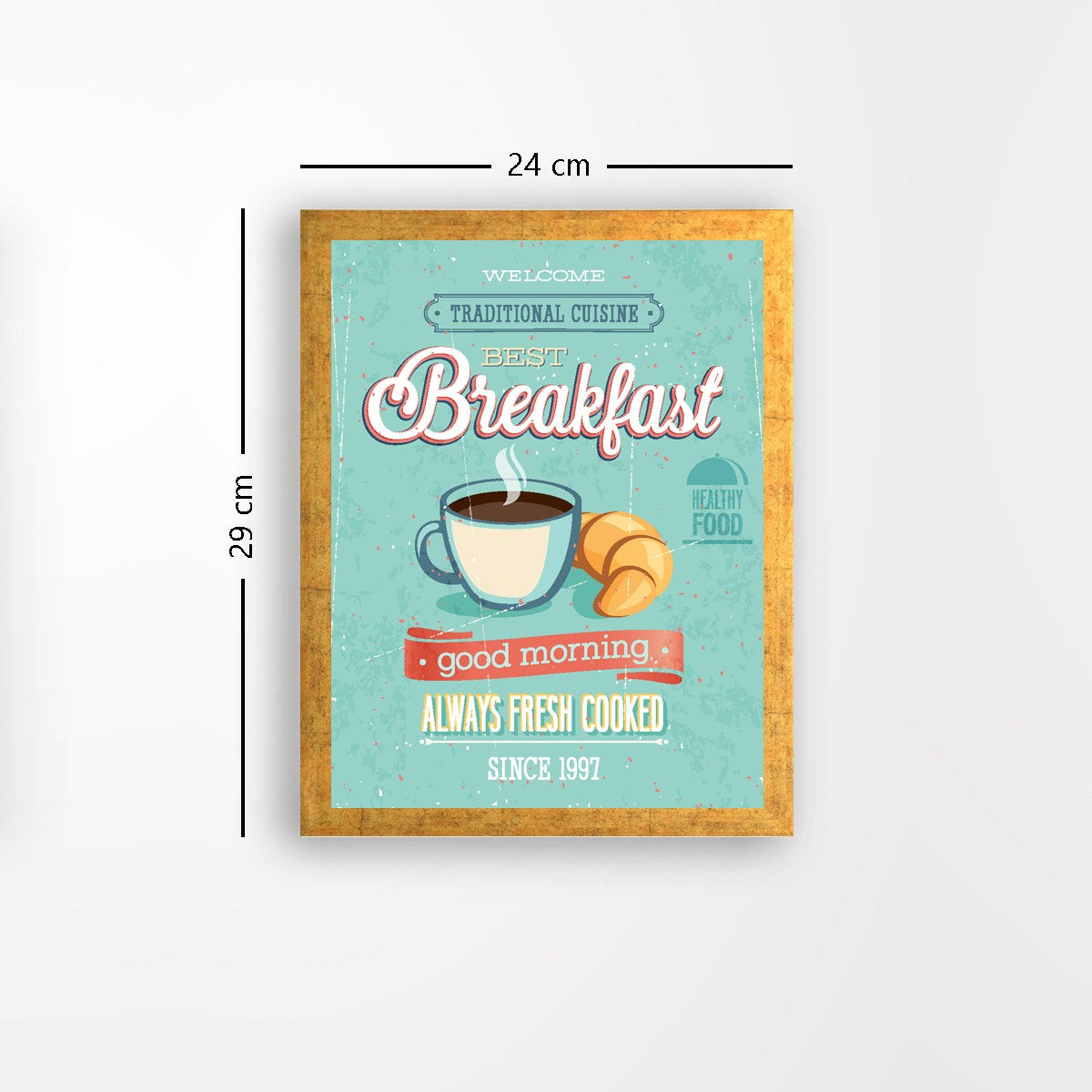 Quadro Decorativo MDF Emoldurado - Arte Multicolor 24x29cm com Moldura de Madeira 2cm