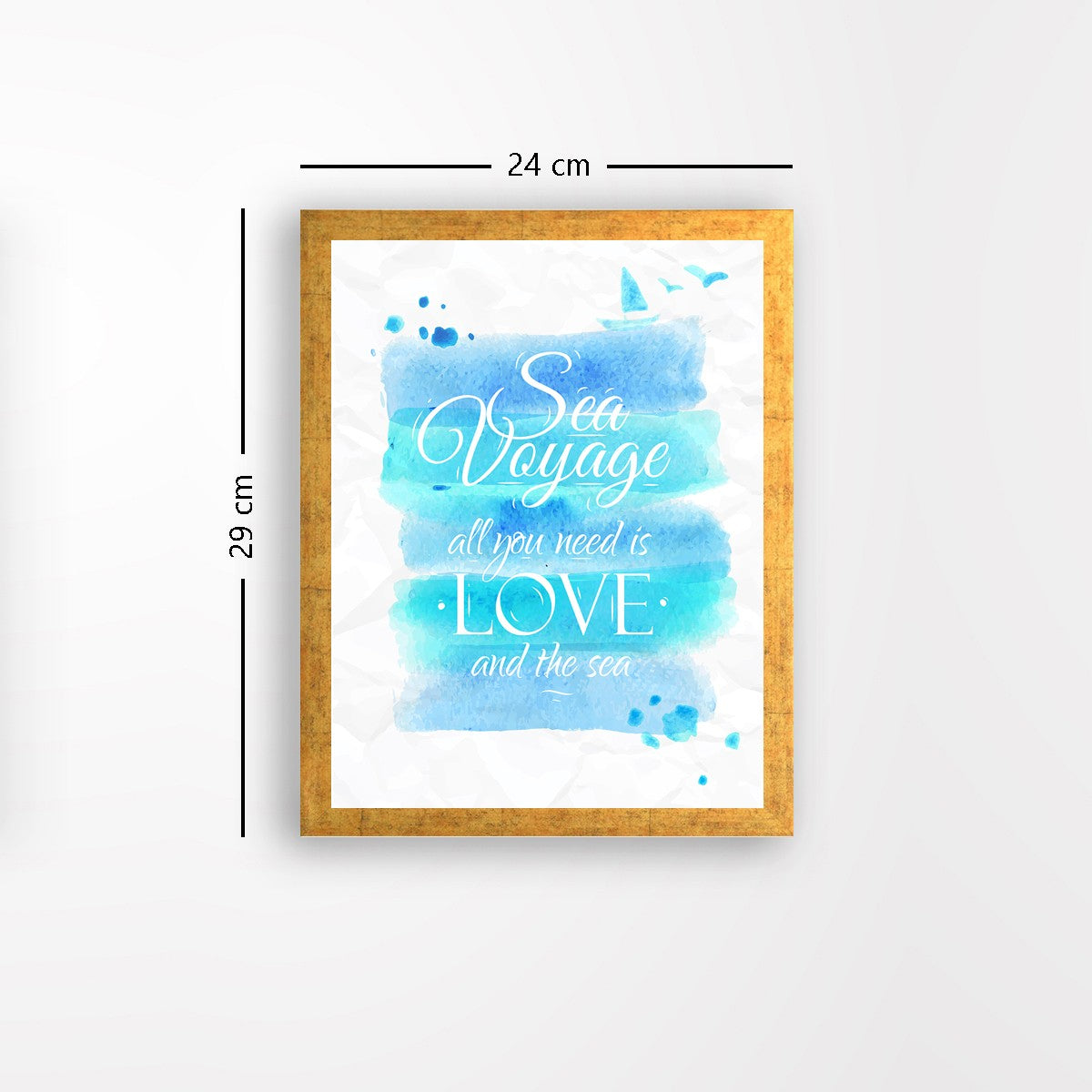 Quadro Decorativo MDF Emoldurado - Arte Multicolor 24x29cm com Moldura de Madeira 2cm