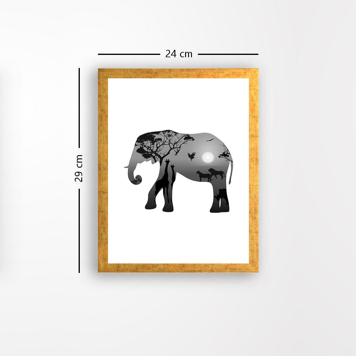 Quadro Decorativo MDF Emoldurado - Arte Multicolor 24x29cm com Moldura de Madeira 2cm