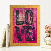 Quadro Decorativo MDF Emoldurado - Arte Multicolor 24x29cm com Moldura de Madeira 2cm