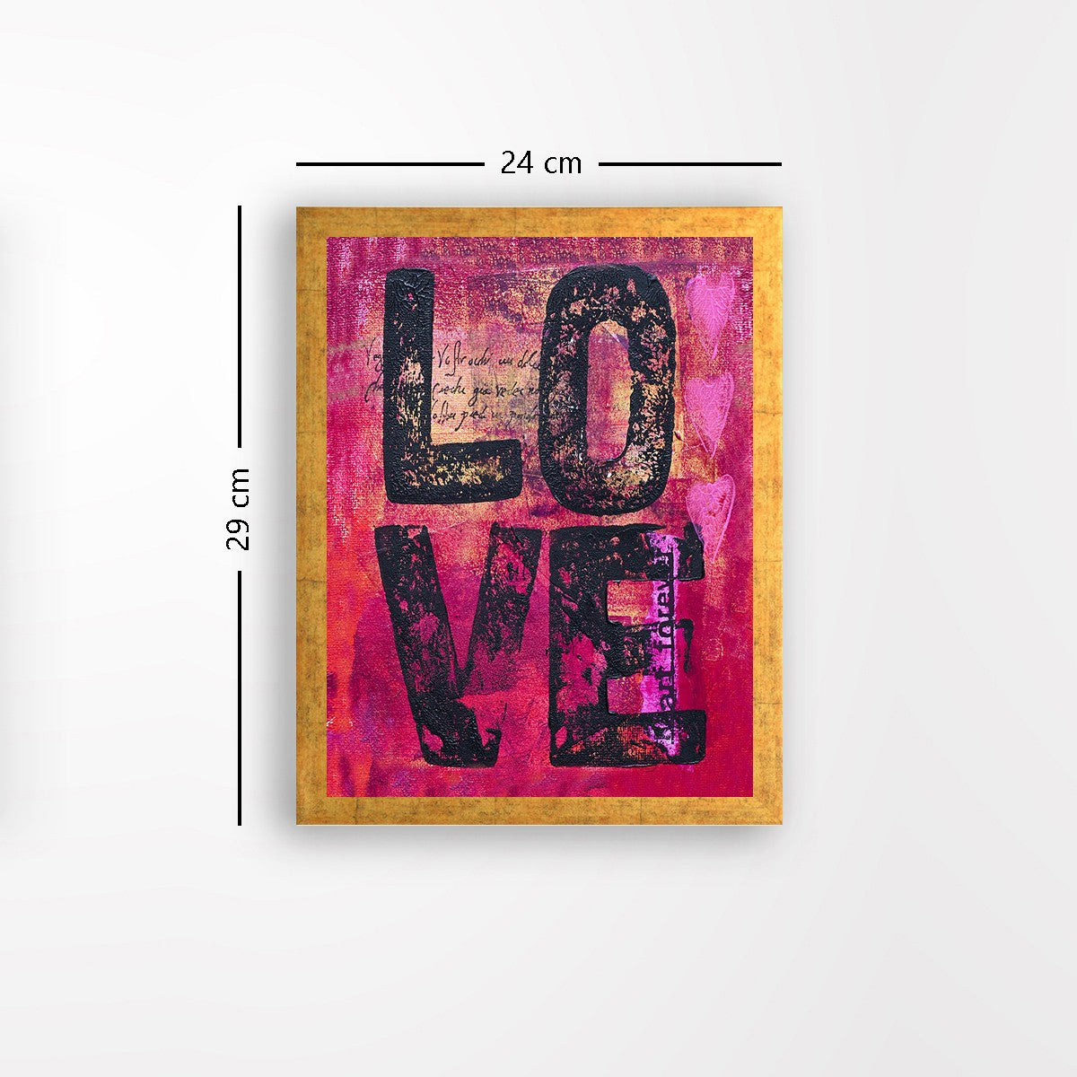 Quadro Decorativo MDF Emoldurado - Arte Multicolor 24x29cm com Moldura de Madeira 2cm