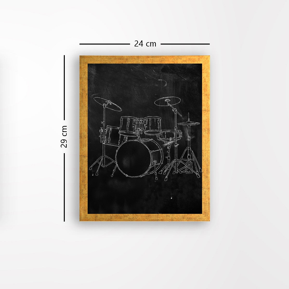 Quadro Decorativo MDF Emoldurado - Arte Multicolor 24x29cm com Moldura de Madeira 2cm