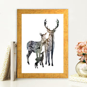 Quadro Decorativo MDF Emoldurado - Arte Multicolor 24x29cm com Moldura de Madeira 2cm