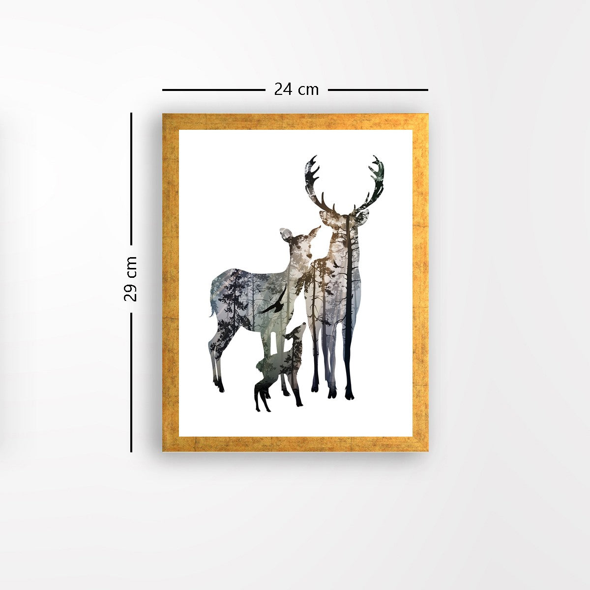 Quadro Decorativo MDF Emoldurado - Arte Multicolor 24x29cm com Moldura de Madeira 2cm