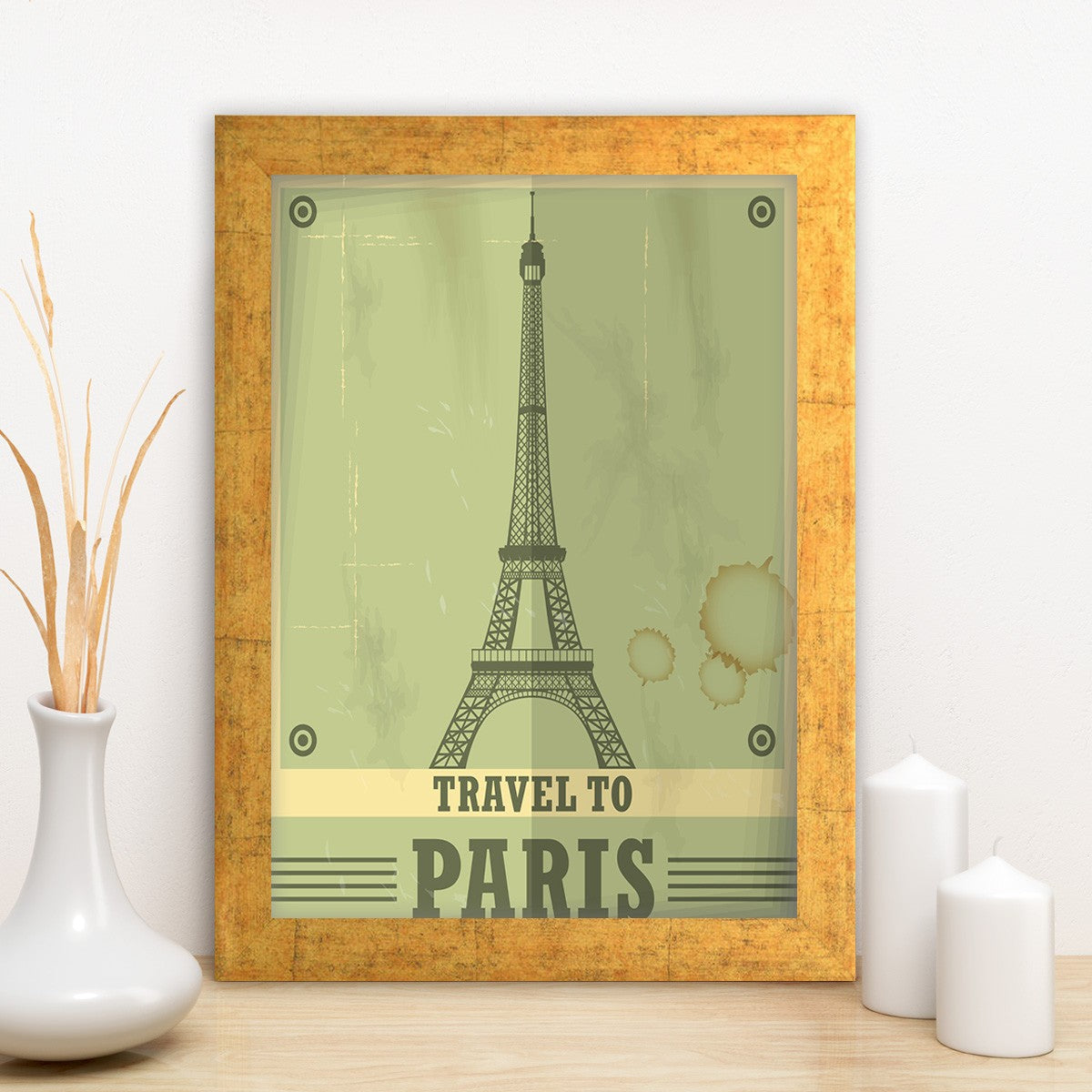 Quadro Decorativo MDF Emoldurado - Arte Multicolor 24x29cm com Moldura de Madeira 2cm