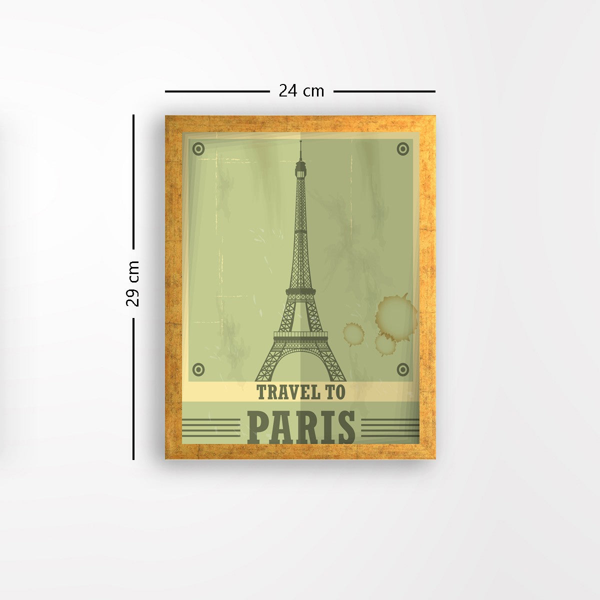 Quadro Decorativo MDF Emoldurado - Arte Multicolor 24x29cm com Moldura de Madeira 2cm