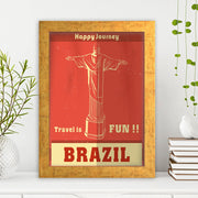 Quadro Decorativo MDF Emoldurado - Arte Multicolor 24x29cm com Moldura de Madeira 2cm