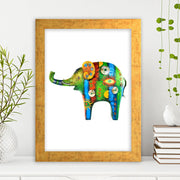 Quadro Decorativo MDF Emoldurado - Arte Multicolor 24x29cm com Moldura de Madeira 2cm