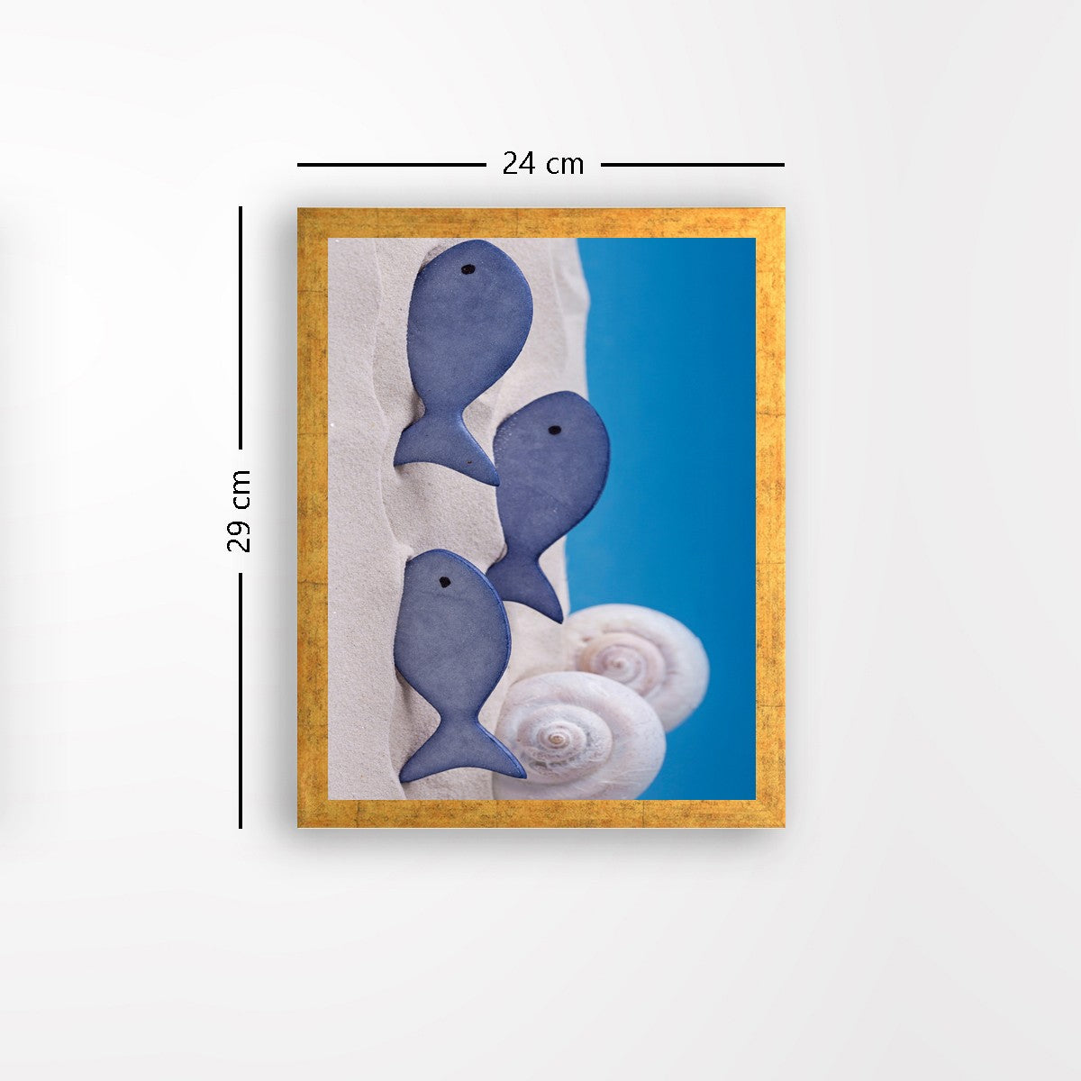 Quadro Decorativo MDF Emoldurado - Arte Multicolor 24x29cm com Moldura de Madeira 2cm