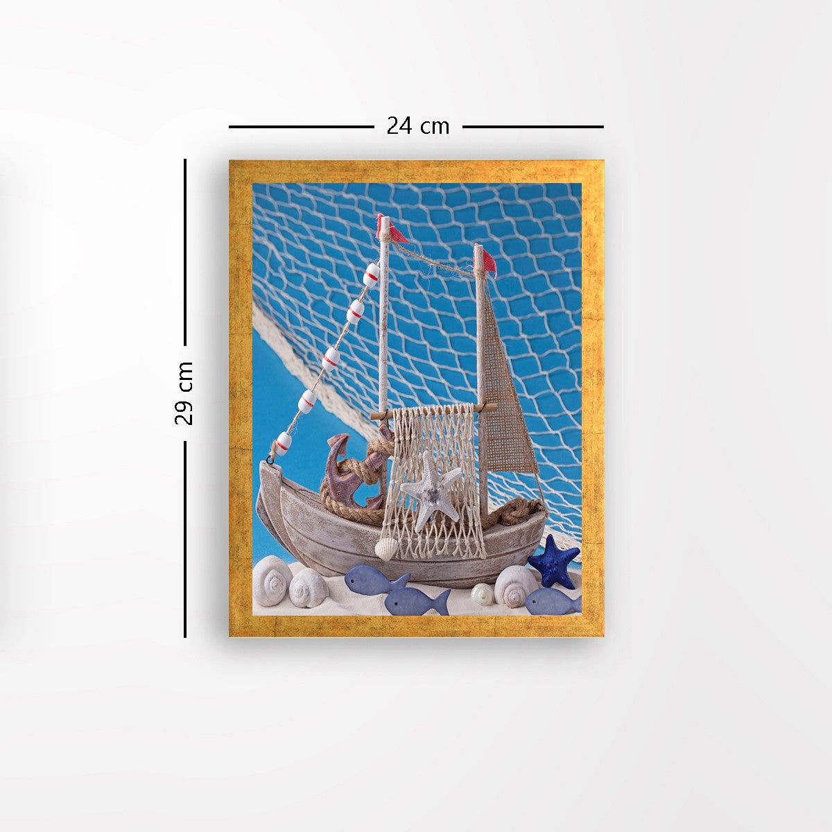 Quadro Decorativo MDF Emoldurado - Arte Multicolor 24x29cm com Moldura de Madeira 2cm