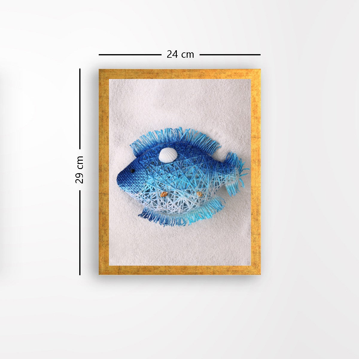 Quadro Decorativo MDF Emoldurado - Arte Multicolor 24x29cm com Moldura de Madeira 2cm