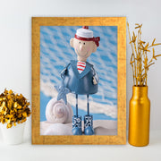 Quadro Decorativo MDF Emoldurado - Arte Multicolor 24x29cm com Moldura de Madeira 2cm