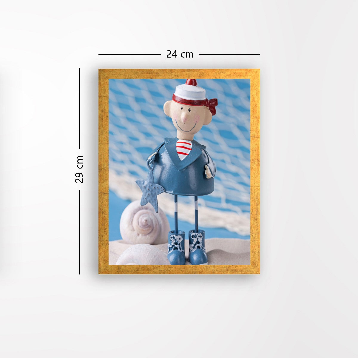 Quadro Decorativo MDF Emoldurado - Arte Multicolor 24x29cm com Moldura de Madeira 2cm