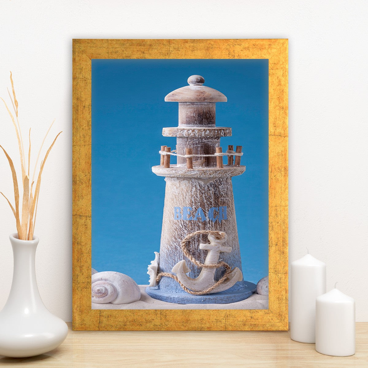 Quadro Decorativo MDF Emoldurado - Arte Multicolor 24x29cm com Moldura de Madeira 2cm