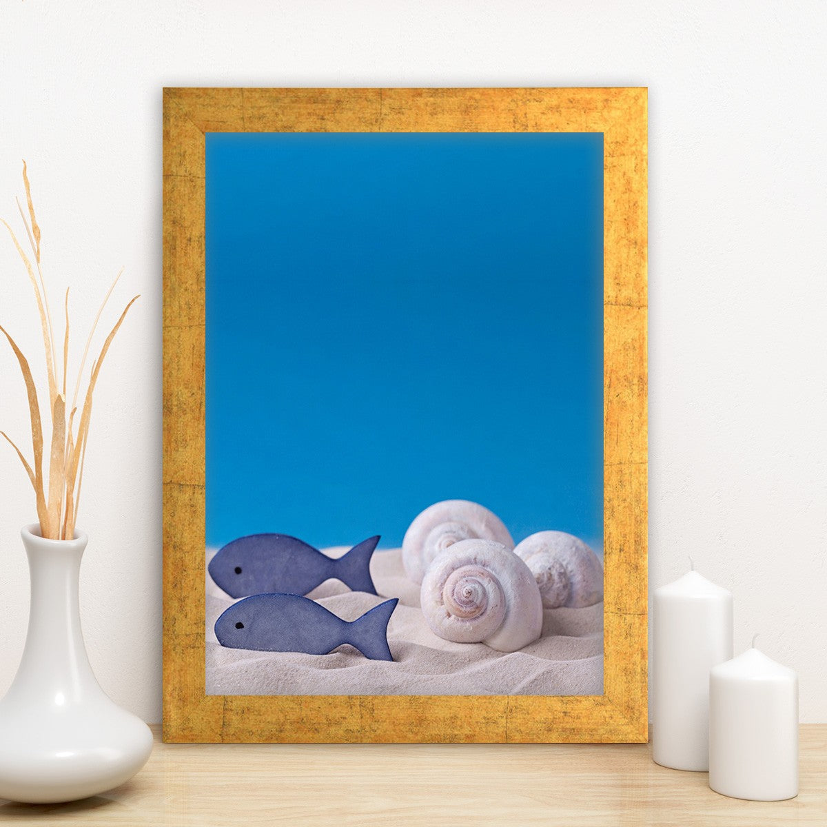 Quadro Decorativo MDF Emoldurado - Arte Multicolor 24x29cm com Moldura de Madeira 2cm