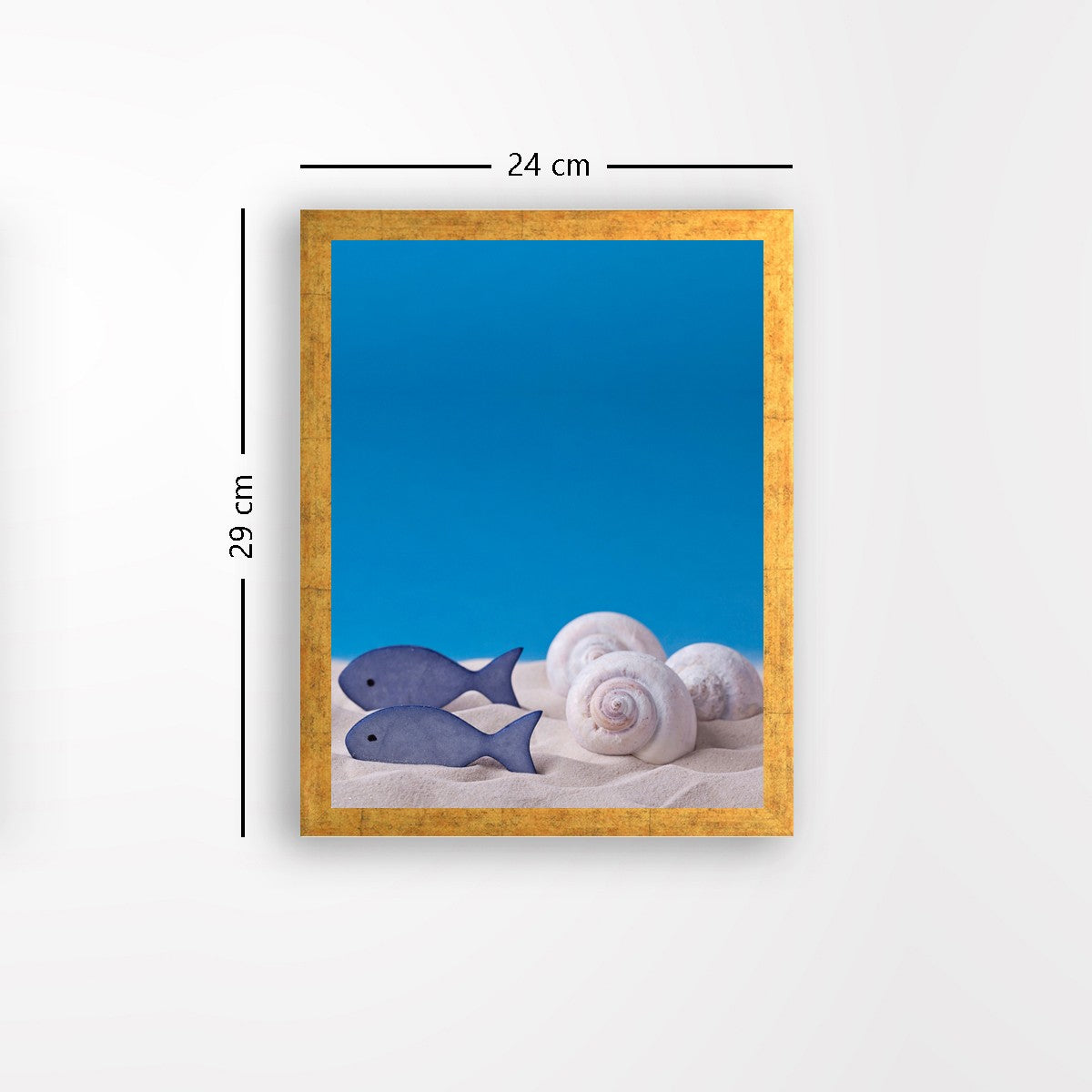 Quadro Decorativo MDF Emoldurado - Arte Multicolor 24x29cm com Moldura de Madeira 2cm