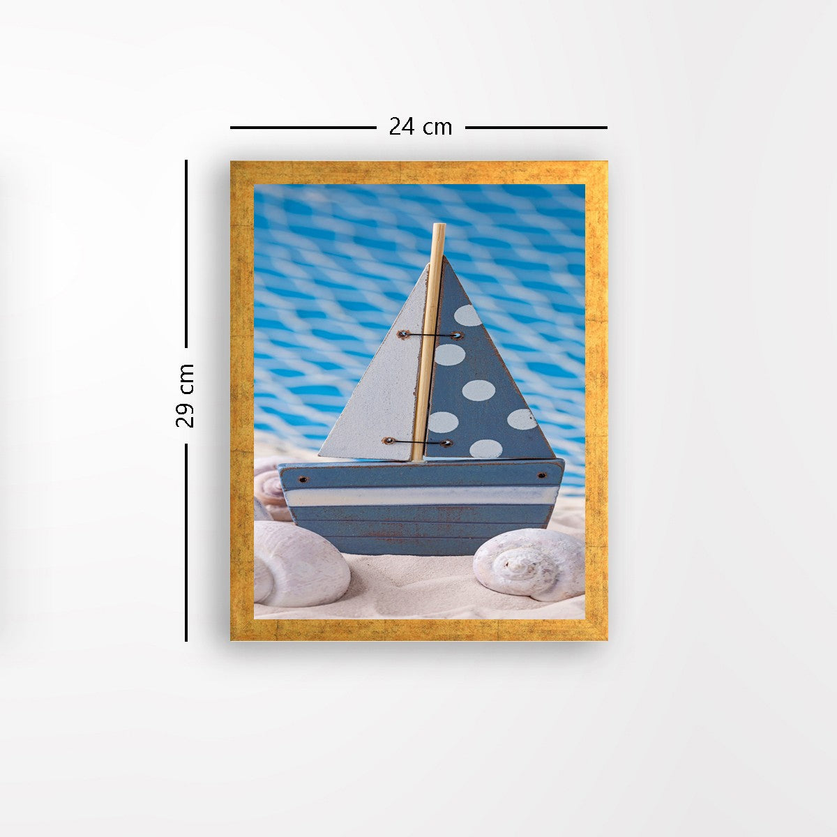 Quadro Decorativo MDF Emoldurado - Arte Multicolor 24x29cm com Moldura de Madeira 2cm