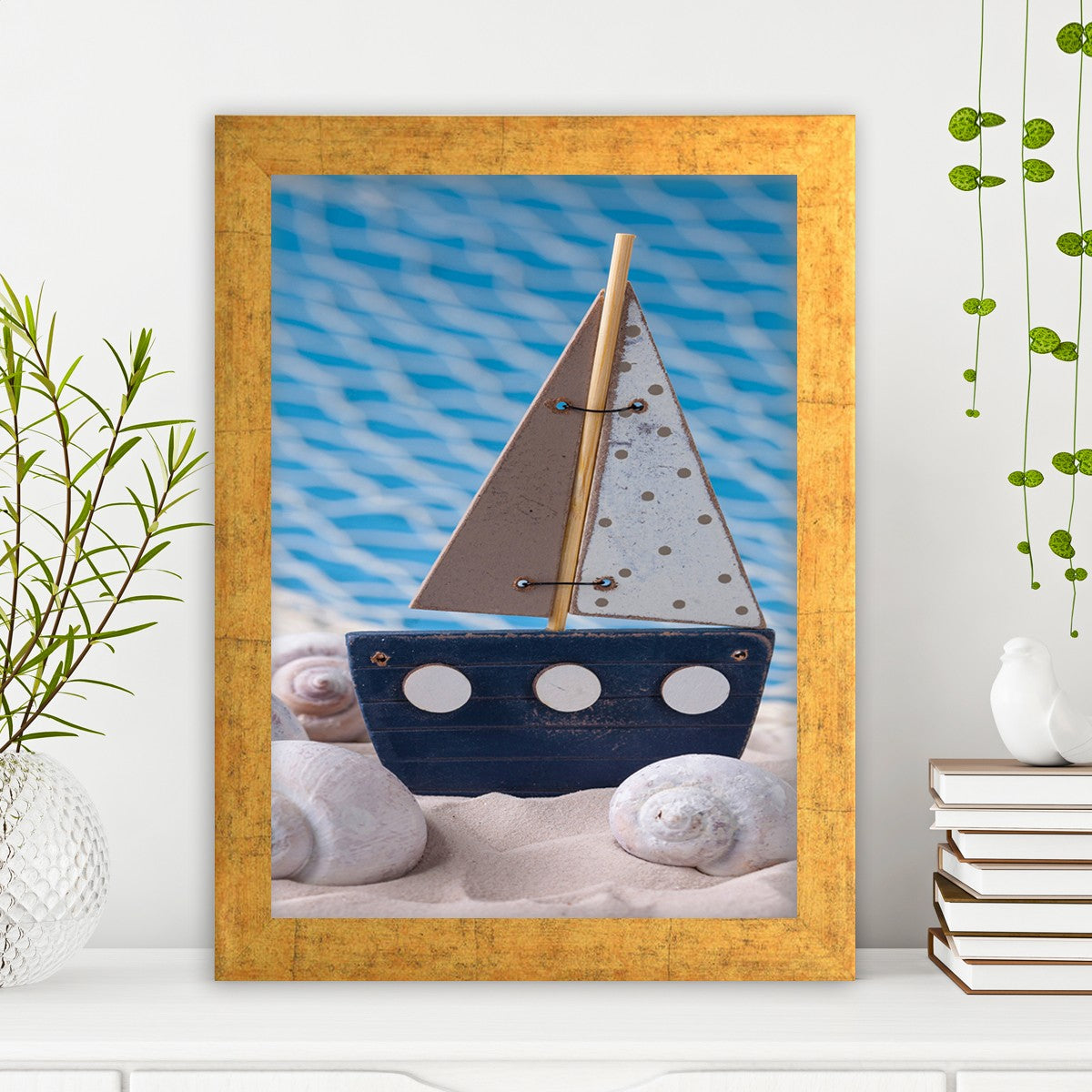 Quadro Decorativo MDF Emoldurado - Arte Multicolor 24x29cm com Moldura de Madeira 2cm