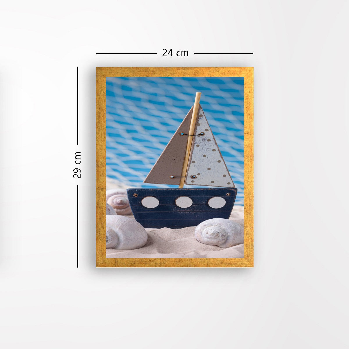 Quadro Decorativo MDF Emoldurado - Arte Multicolor 24x29cm com Moldura de Madeira 2cm