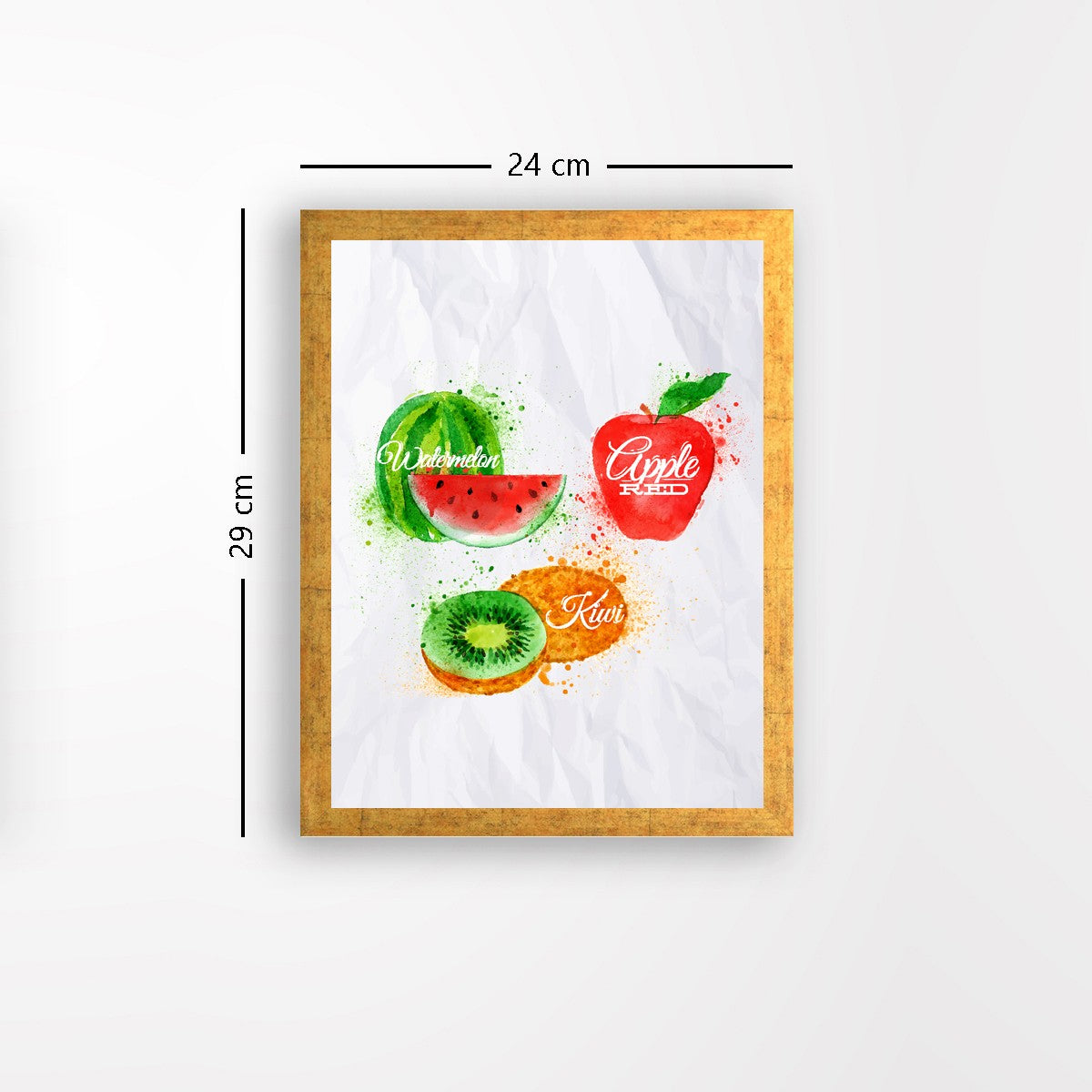 Quadro Decorativo MDF Emoldurado - Arte Multicolor 24x29cm com Moldura de Madeira 2cm