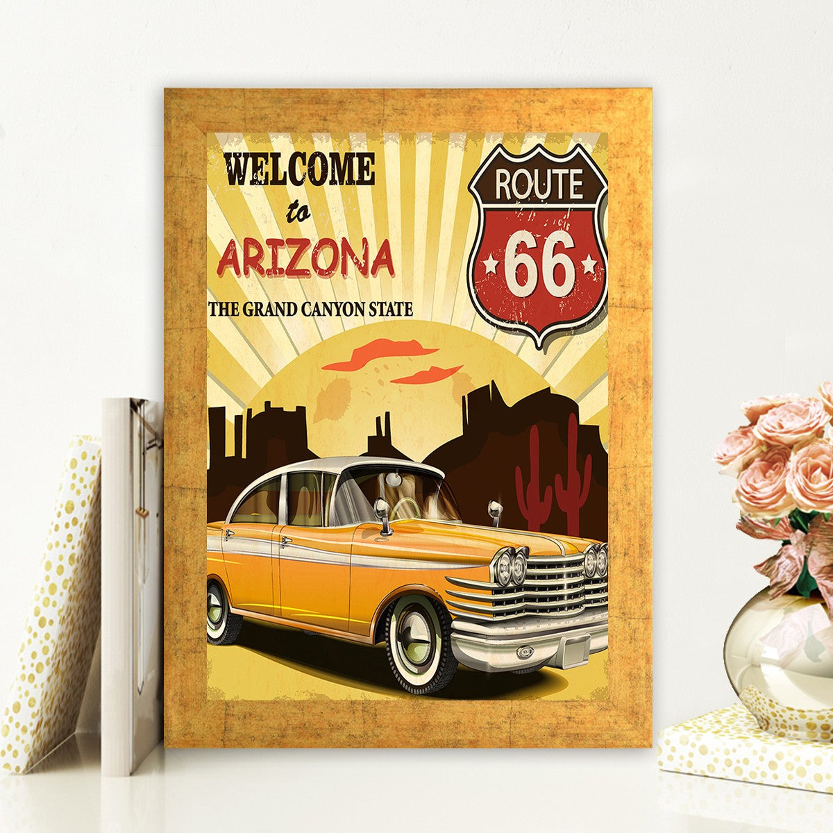 Quadro Decorativo MDF Emoldurado - Arte Multicolor 24x29cm com Moldura de Madeira 2cm