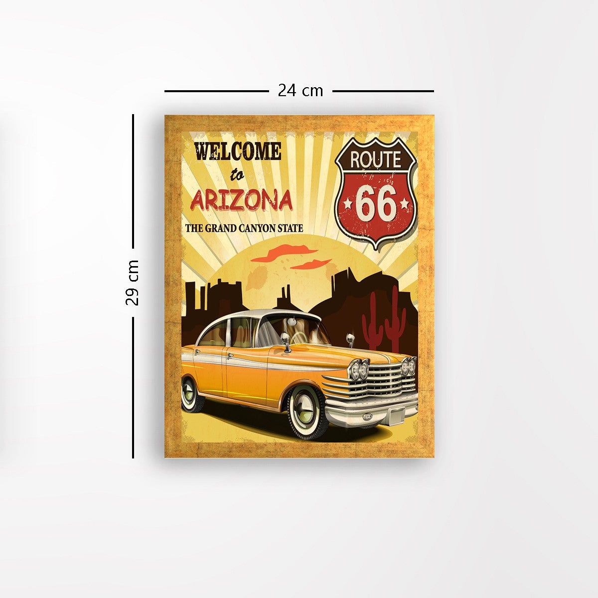 Quadro Decorativo MDF Emoldurado - Arte Multicolor 24x29cm com Moldura de Madeira 2cm