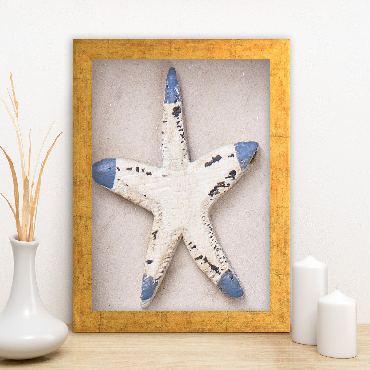 Quadro Decorativo MDF Emoldurado - Arte Multicolor 24x29cm com Moldura de Madeira 2cm