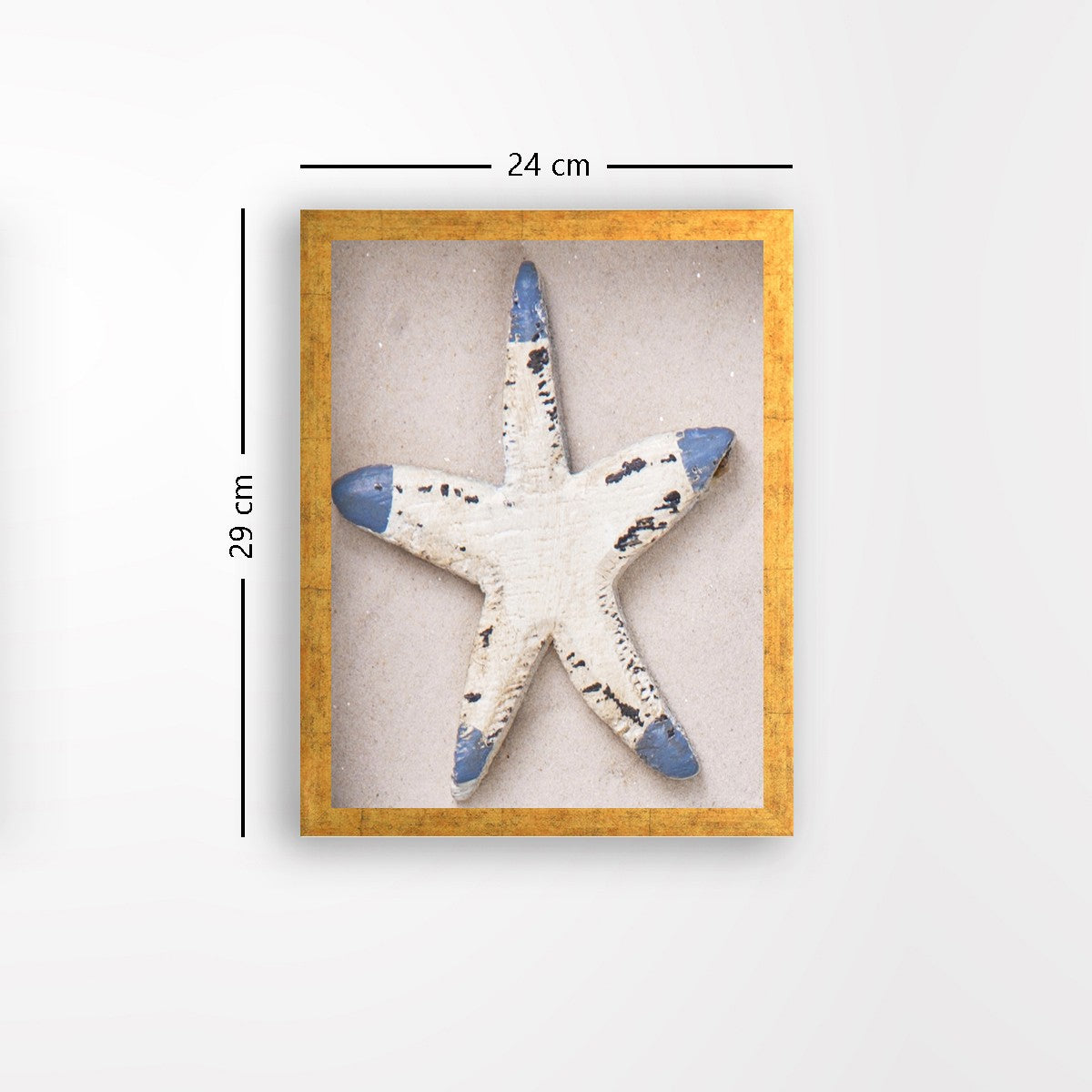 Quadro Decorativo MDF Emoldurado - Arte Multicolor 24x29cm com Moldura de Madeira 2cm