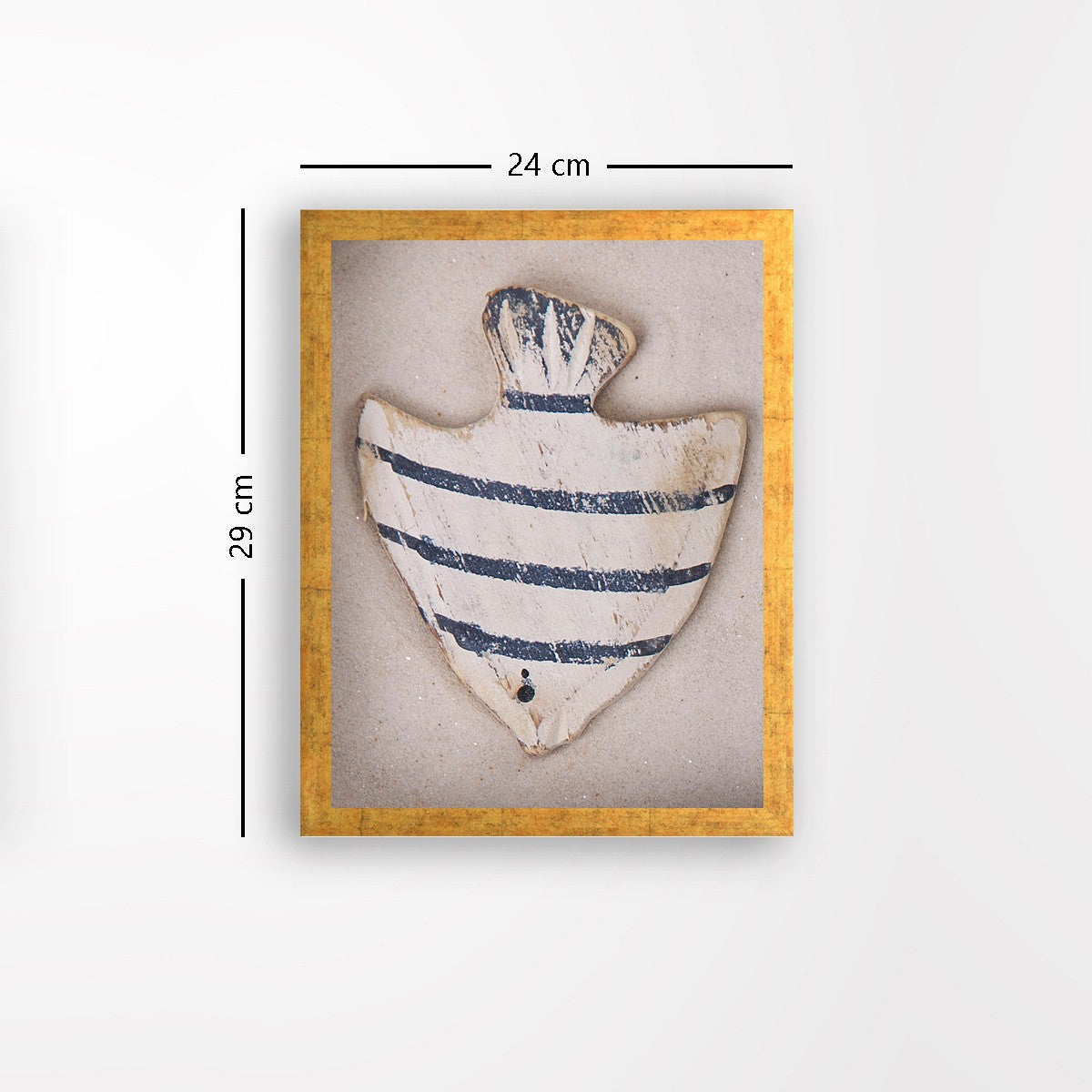 Quadro Decorativo MDF Emoldurado - Arte Multicolor 24x29cm com Moldura de Madeira 2cm