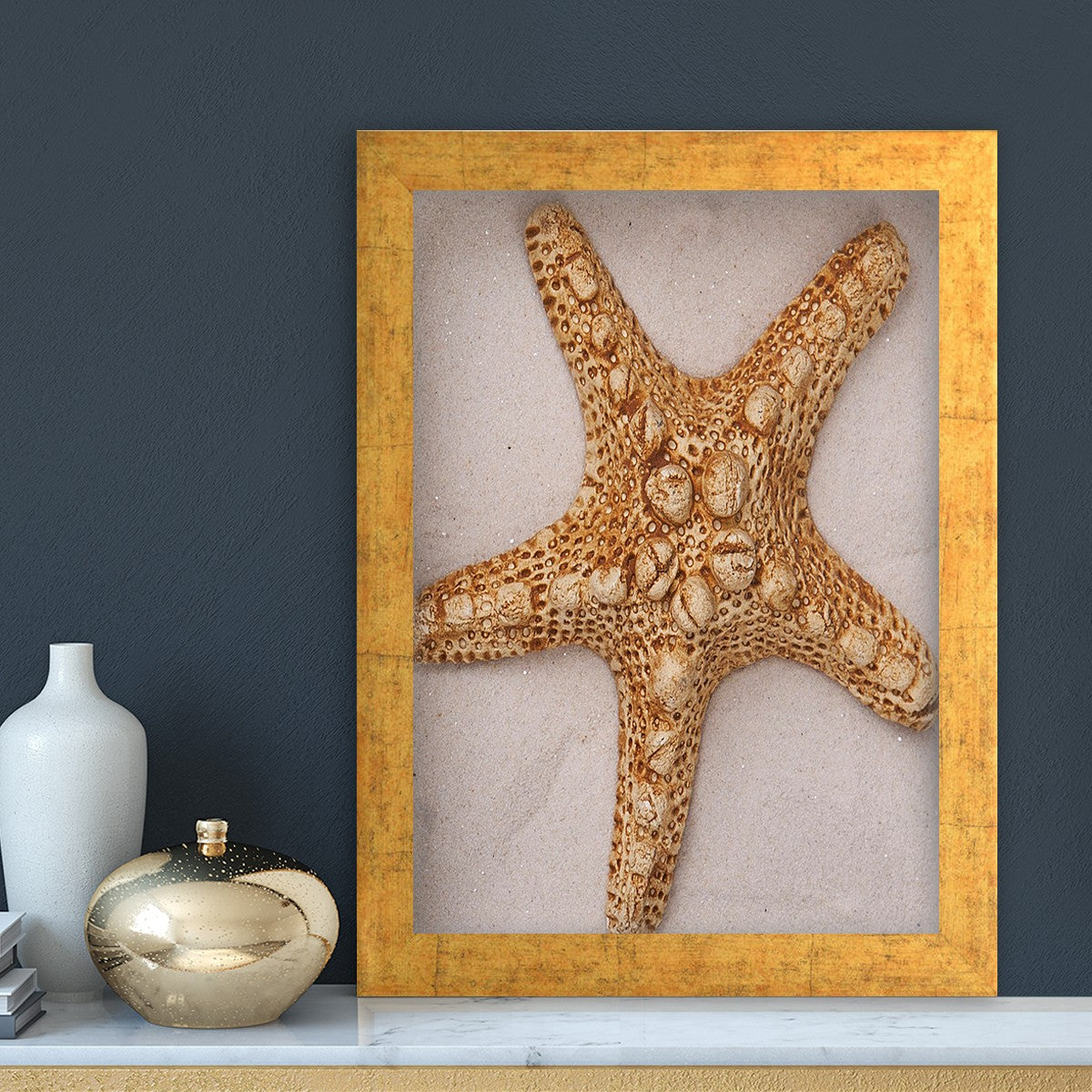 Quadro Decorativo MDF Emoldurado - Arte Multicolor 24x29cm com Moldura de Madeira 2cm