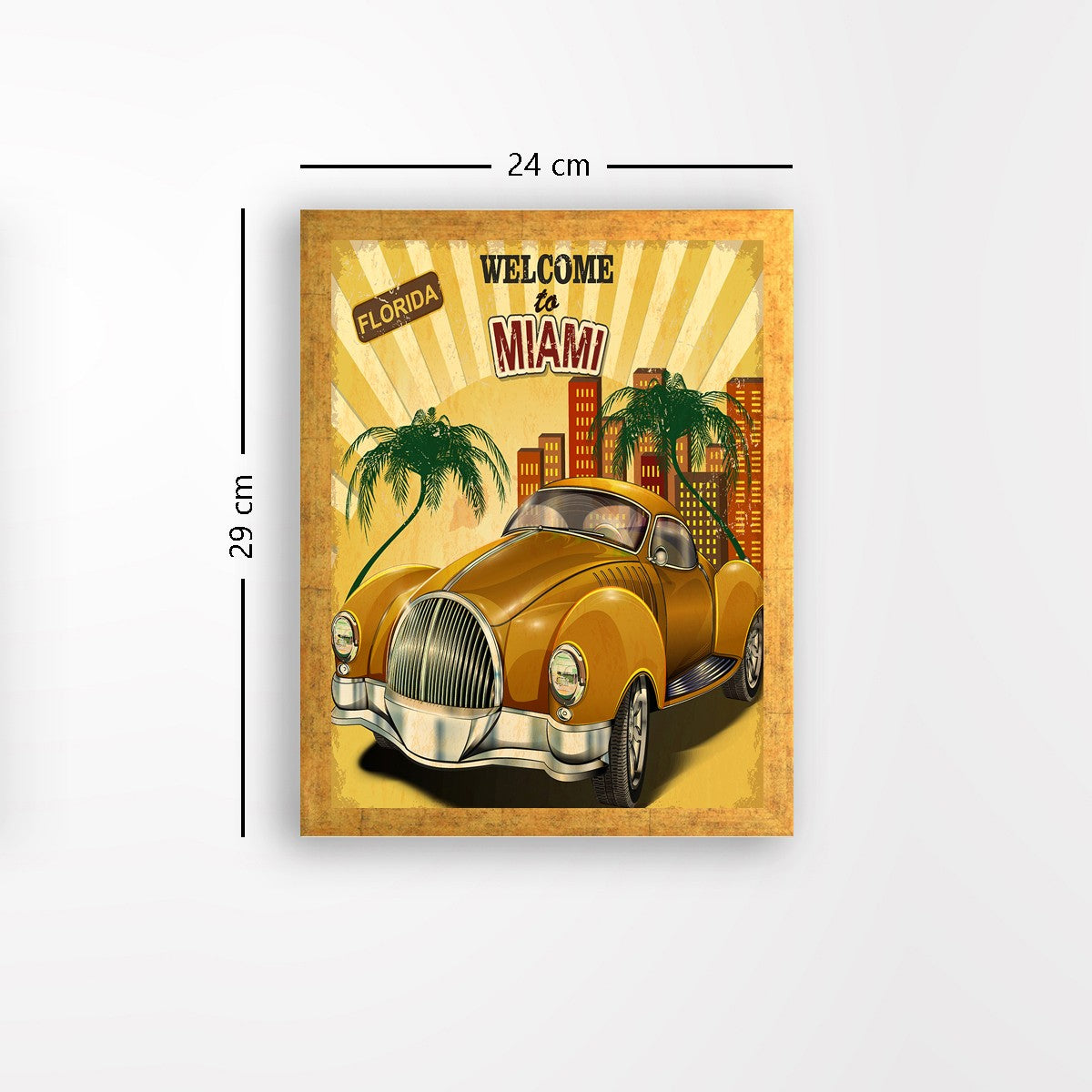 Quadro Decorativo MDF Emoldurado - Arte Multicolor 24x29cm com Moldura de Madeira 2cm