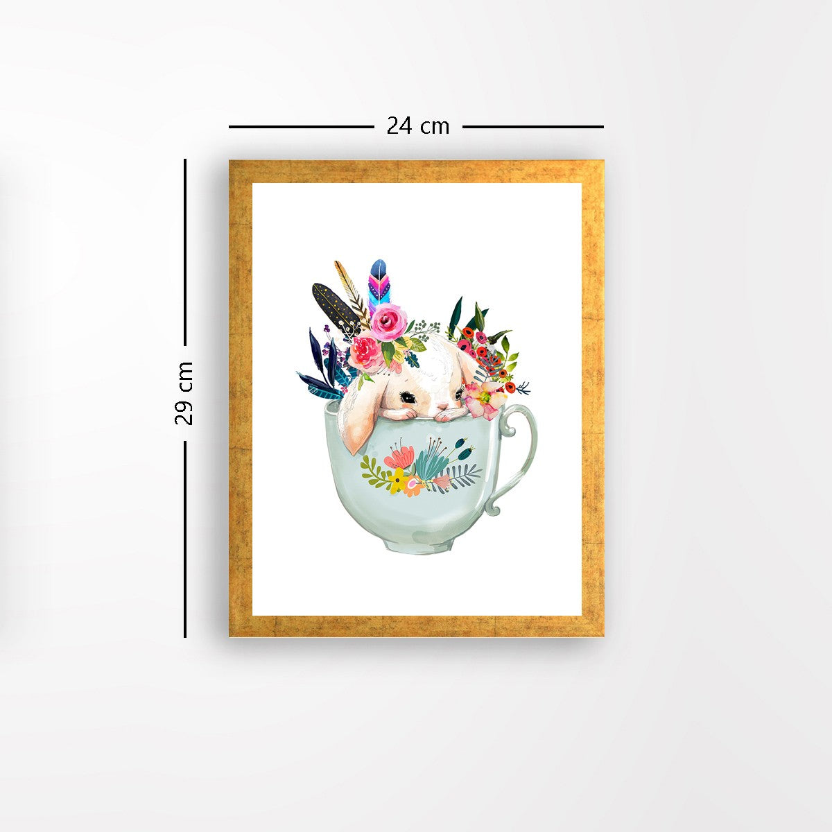 Quadro Decorativo MDF Emoldurado - Arte Multicolor 24x29cm com Moldura de Madeira 2cm